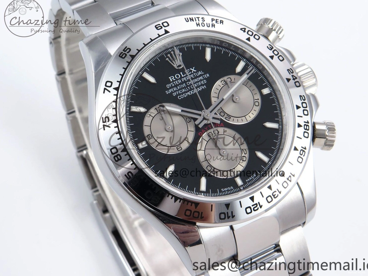 0402 Daytona 126509 QF 1:1 Best Edition Black Silver Dial on SS Bracelet SH4131 V6 (Gain Weight） DailyWear 1007